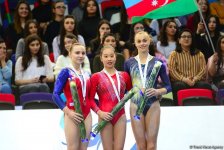 Состоялась церемония награждения победителей и призеров первого дня финалов Кубка мира по спортивной гимнастике в Баку (ФОТО)