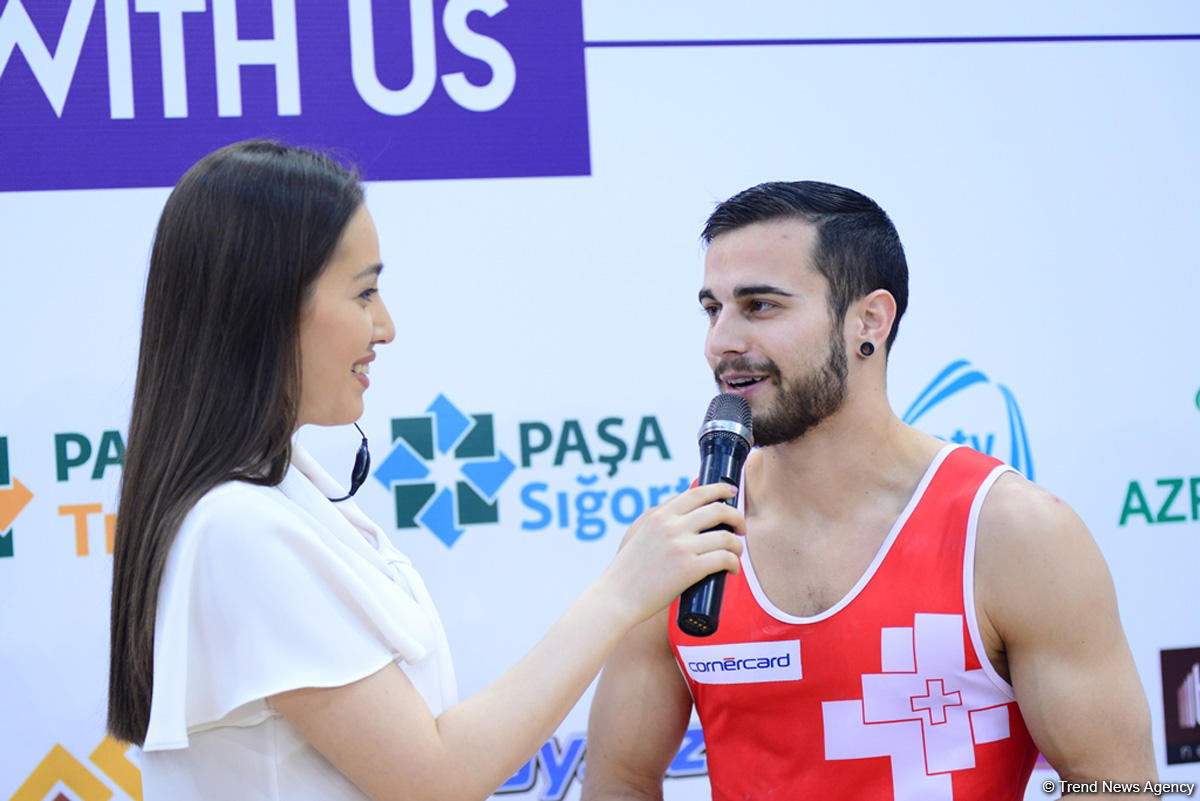 В Баку стартовал третий день соревнований Кубка мира FIG по спортивной гимнастике (ФОТО)