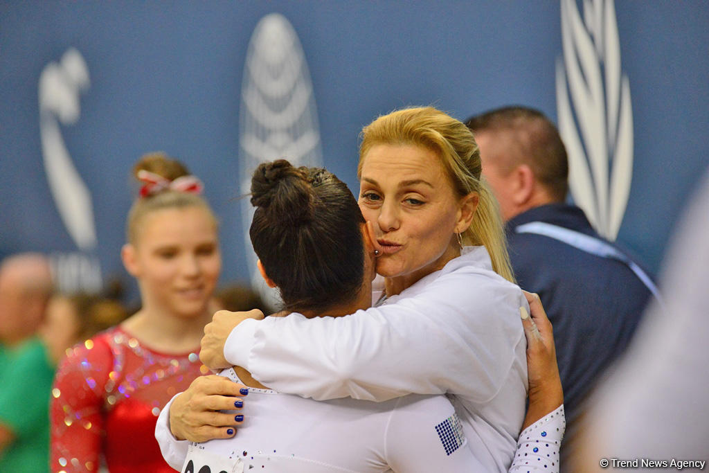 В Национальной арене гимнастики продолжаются финальные соревнования Кубка мира по спортивной гимнастике в Баку (ФОТО)