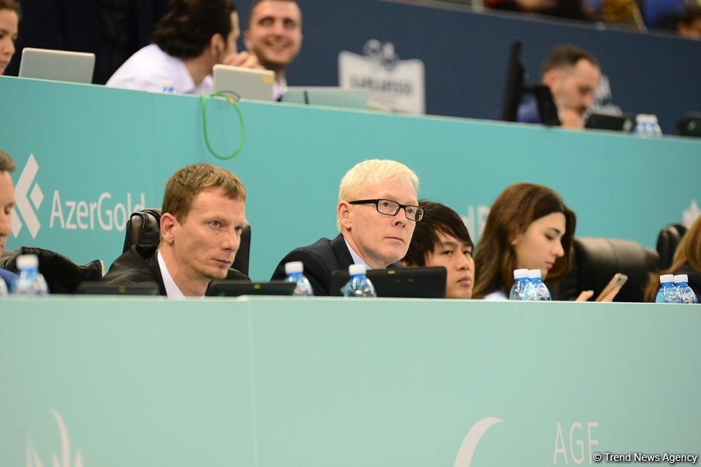 В Национальной арене гимнастики продолжаются финальные соревнования Кубка мира по спортивной гимнастике в Баку (ФОТО)