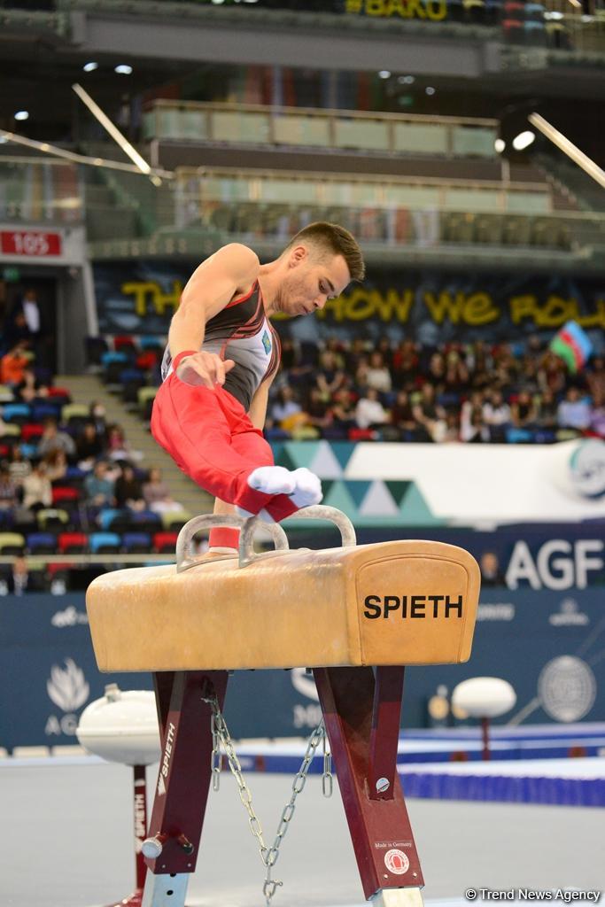 В Национальной арене гимнастики продолжаются финальные соревнования Кубка мира по спортивной гимнастике в Баку (ФОТО)