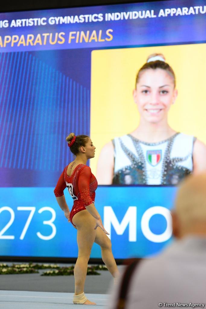 В Национальной арене гимнастики продолжаются финальные соревнования Кубка мира по спортивной гимнастике в Баку (ФОТО)