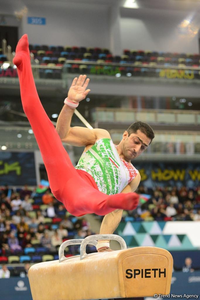 В Национальной арене гимнастики продолжаются финальные соревнования Кубка мира по спортивной гимнастике в Баку (ФОТО)