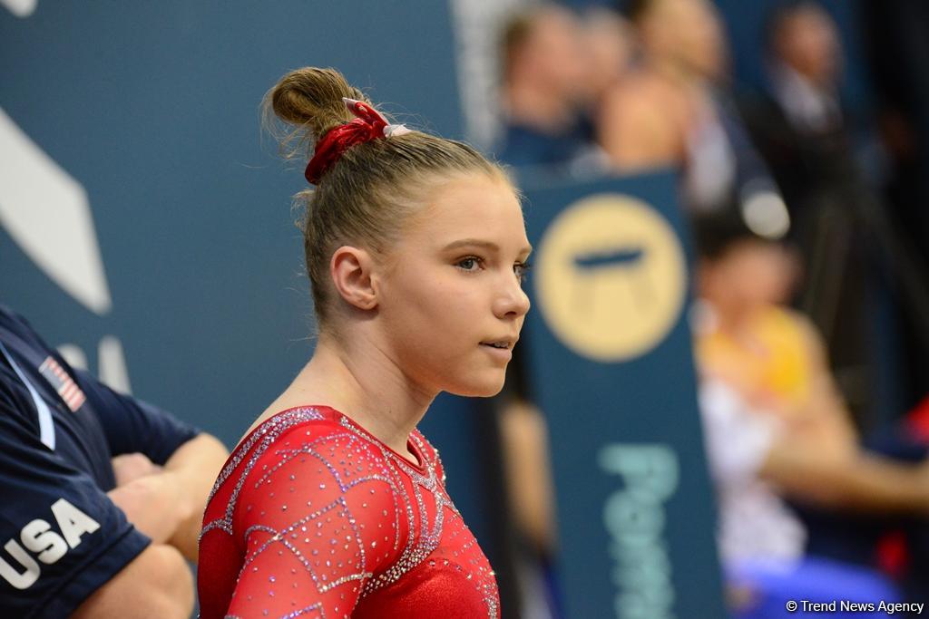 В Национальной арене гимнастики продолжаются финальные соревнования Кубка мира по спортивной гимнастике в Баку (ФОТО)