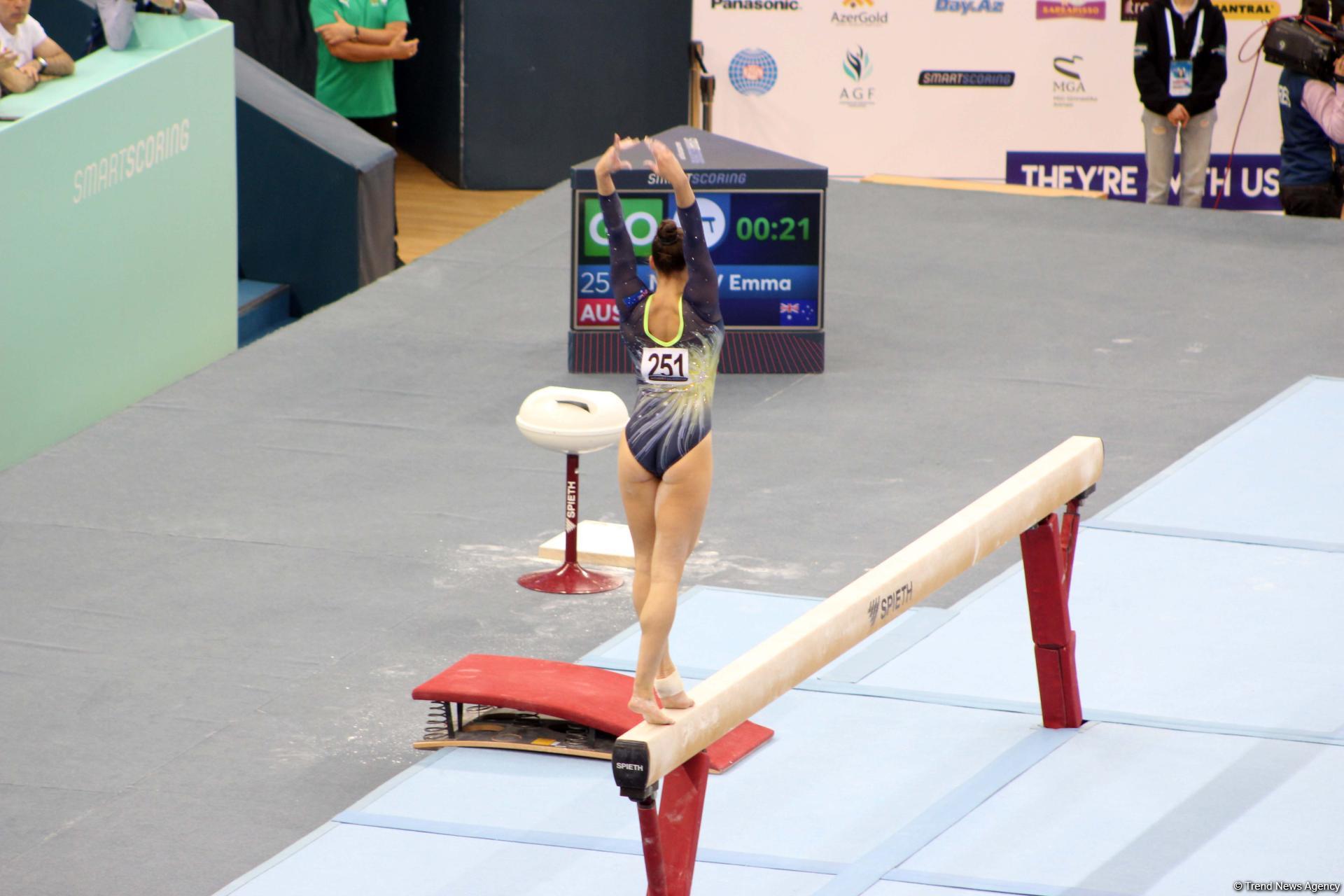 Стартовал последний день соревнований Кубка мира по спортивной гимнастике в Баку (ФОТО)
