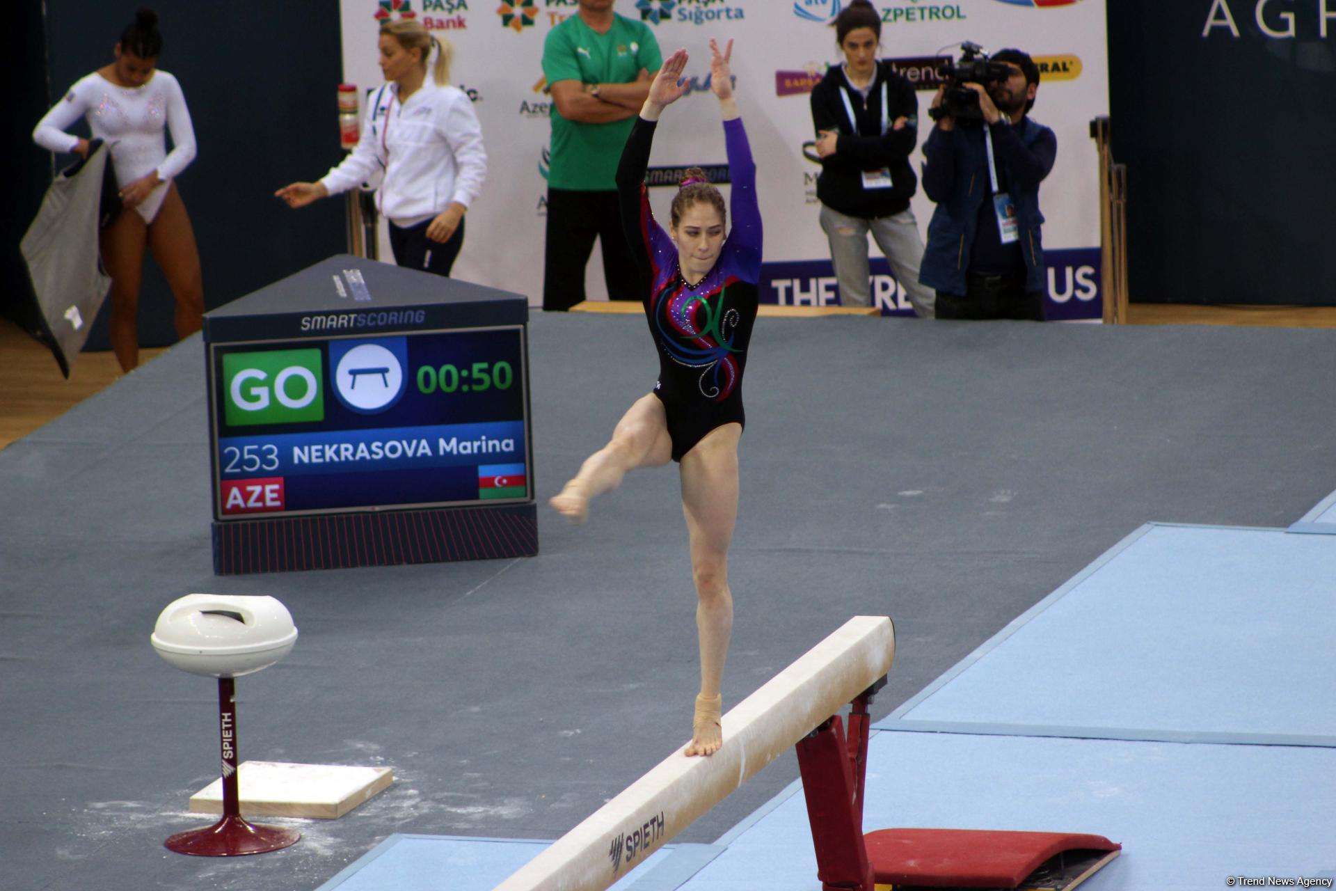 Стартовал последний день соревнований Кубка мира по спортивной гимнастике в Баку (ФОТО)