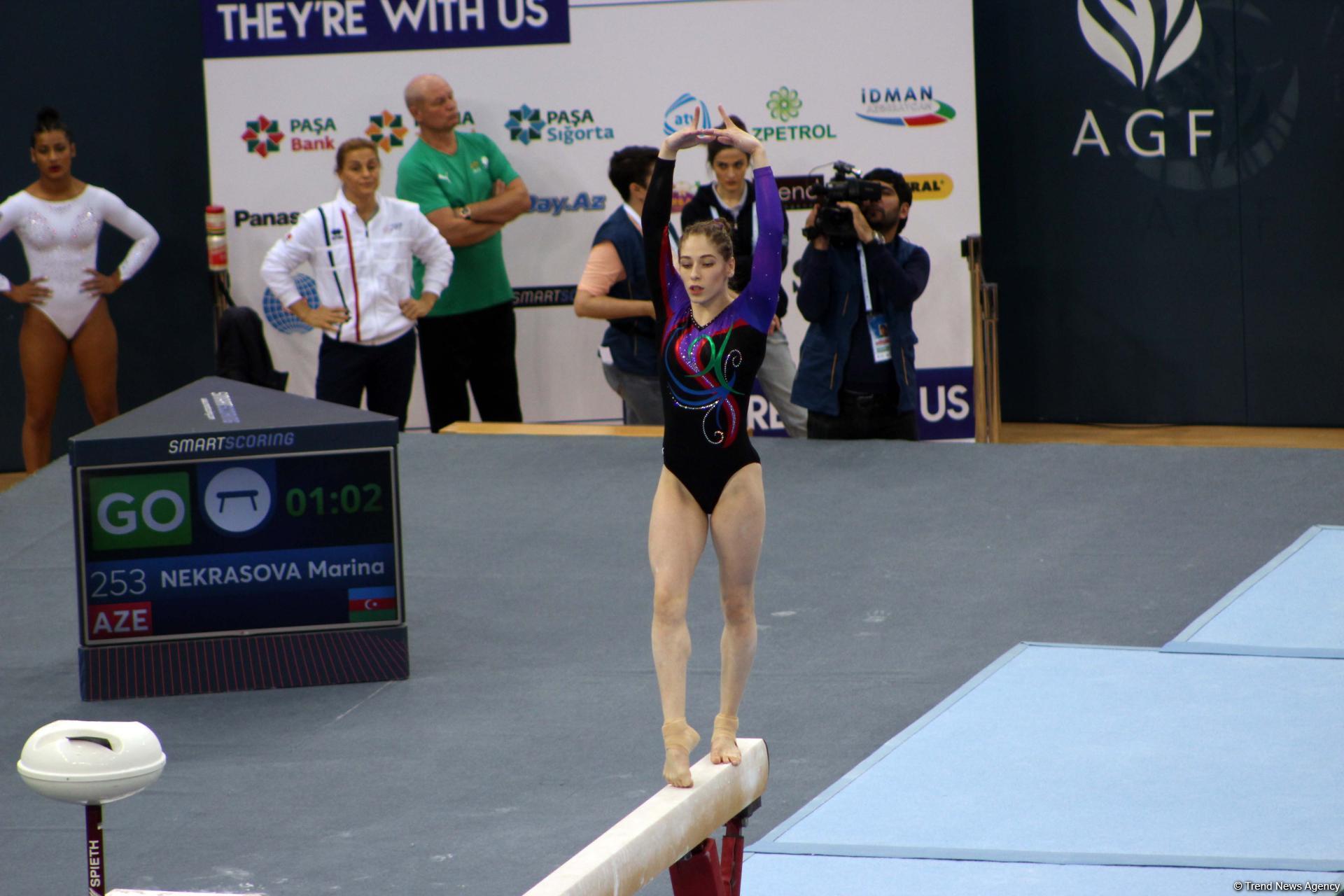 Стартовал последний день соревнований Кубка мира по спортивной гимнастике в Баку (ФОТО)