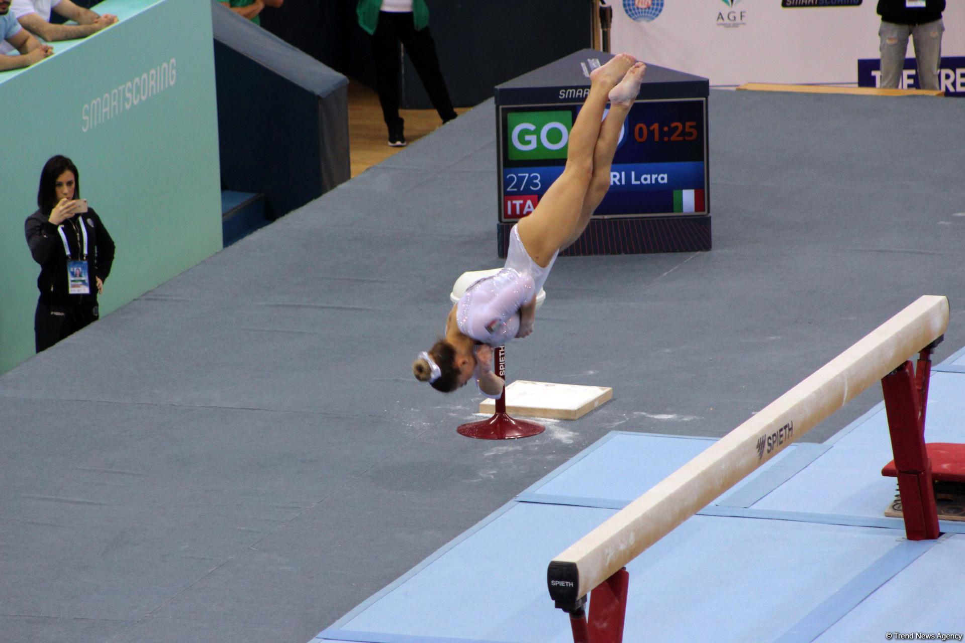 Стартовал последний день соревнований Кубка мира по спортивной гимнастике в Баку (ФОТО)