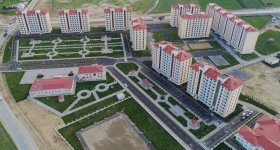 Президент Ильхам Алиев принял участие в открытии в бакинском поселке жилого комплекса для вынужденных переселенцев (ФОТО)