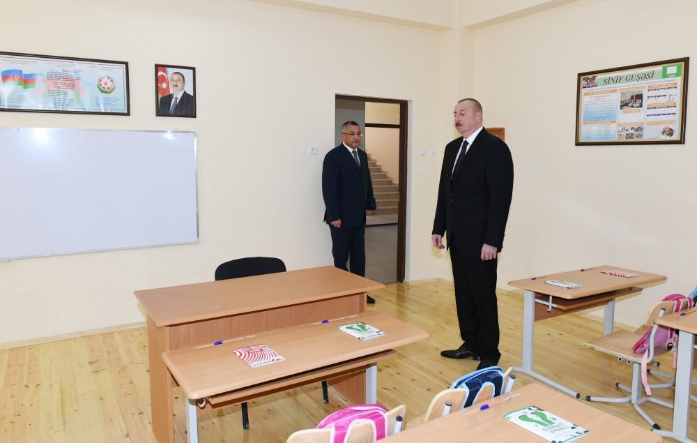Президент Ильхам Алиев принял участие в открытии в бакинском поселке жилого комплекса для вынужденных переселенцев (ФОТО)