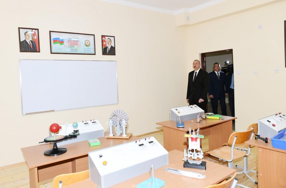 Президент Ильхам Алиев принял участие в открытии в бакинском поселке жилого комплекса для вынужденных переселенцев (ФОТО)
