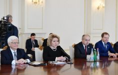 Президент Ильхам Алиев принял делегацию во главе с председателем Совфеда Федерального собрания РФ (ФОТО) (версия 2)