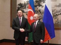 В Пекине состоялась встреча президентов Азербайджана и России (ФОТО)