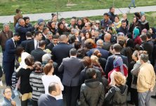 Первый вице-президент Мехрибан Алиева встретилась с вынужденными переселенцами (ФОТО)
