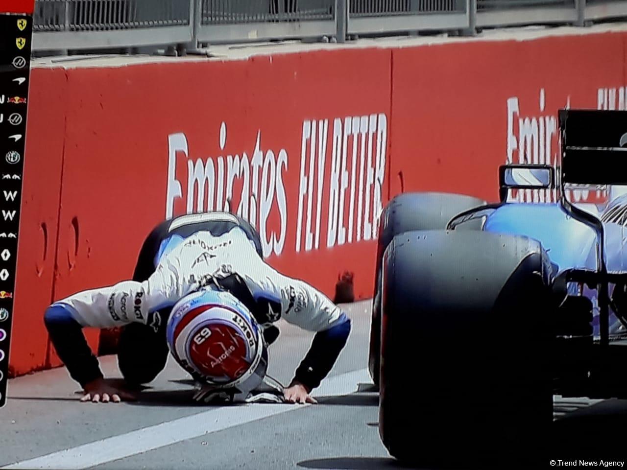 Формула 1 в Баку: Пилот команды Williams  прервал первый свободный заезд (Фото)