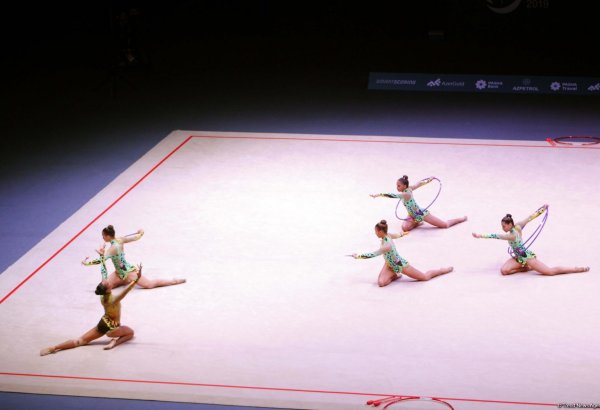 Определились команды-финалистки Кубка мира в Баку в упражнениях с обручами и булавами