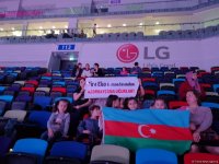 Болельщики из регионов Азербайджана на Кубке мира по художественной гимнастике в Баку (ФОТО)