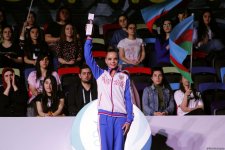 В Баку состоялась церемония награждения индивидуальных гимнасток по итогам многоборья на Кубке мира в Баку (ФОТО)