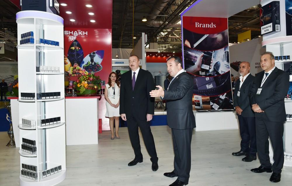 Президент Ильхам Алиев ознакомился с международными выставками WorldFood Azerbaijan и Caspian Agro (ФОТО) (версия 2)