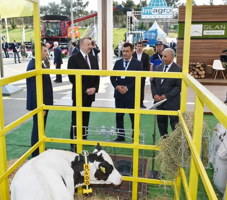 Президент Ильхам Алиев ознакомился с международными выставками WorldFood Azerbaijan и Caspian Agro (ФОТО) (версия 2)