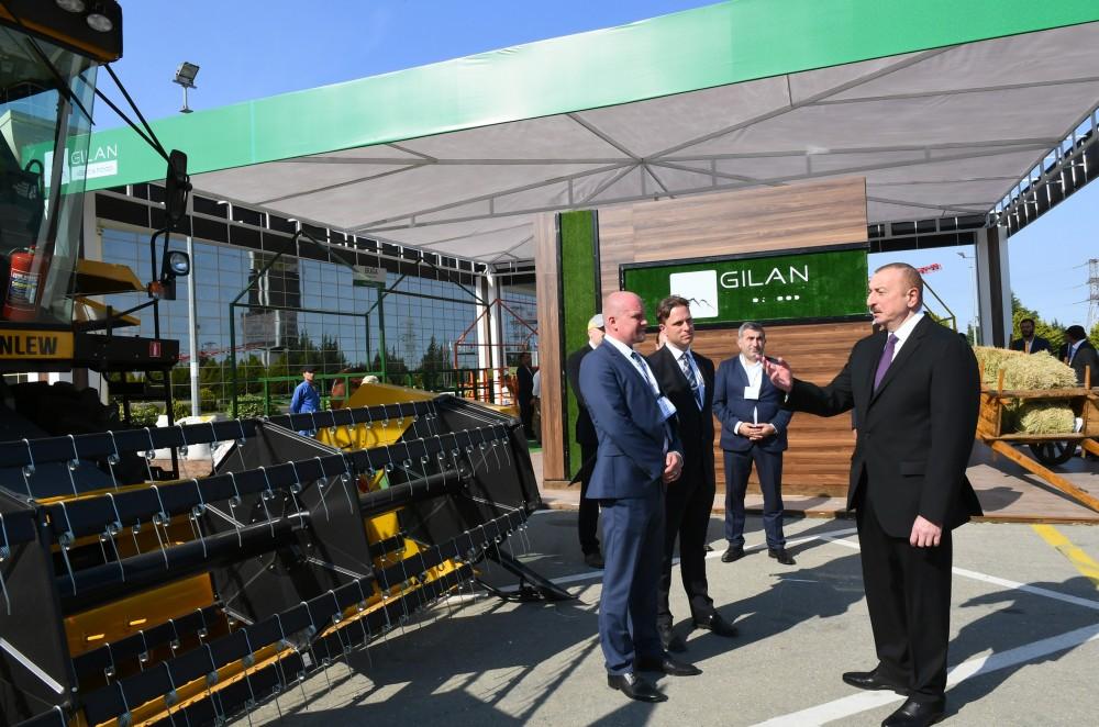 Президент Ильхам Алиев ознакомился с международными выставками WorldFood Azerbaijan и Caspian Agro (ФОТО) (версия 2)