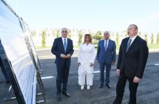 Президент Ильхам Алиев принял участие в открытии завода по производству шприцев в Пираллахинском промышленном парке (ФОТО)