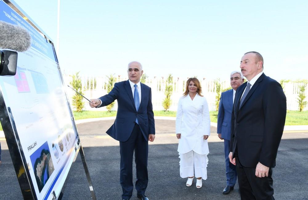 Президент Ильхам Алиев принял участие в открытии завода по производству шприцев в Пираллахинском промышленном парке (ФОТО)
