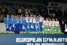 В Баку состоялась церемония награждения победителей Чемпионата Европы в командном зачете и в многоборье групповых упражнений (ФОТО)