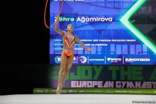 Продолжаются финальные соревнования Чемпионата Европы по художественной гимнастике в Баку (ФОТО)