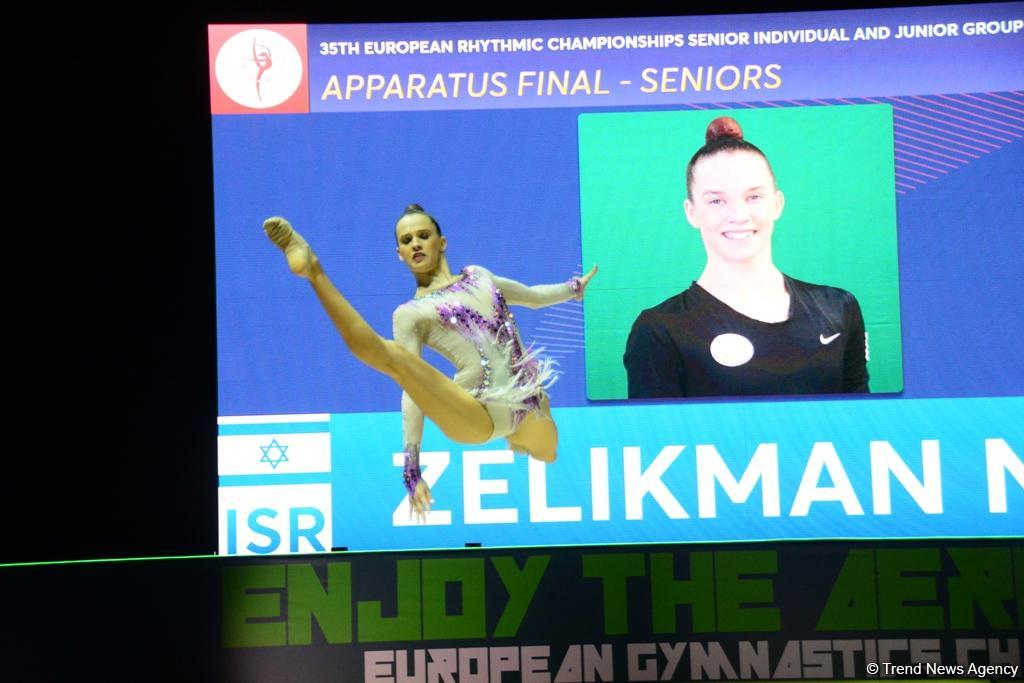 Продолжаются финальные соревнования Чемпионата Европы по художественной гимнастике в Баку (ФОТО)