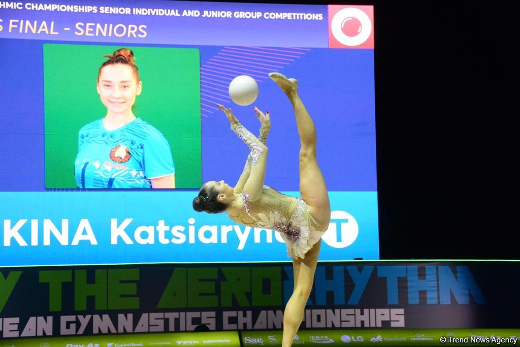 Продолжаются финальные соревнования Чемпионата Европы по художественной гимнастике в Баку (ФОТО)
