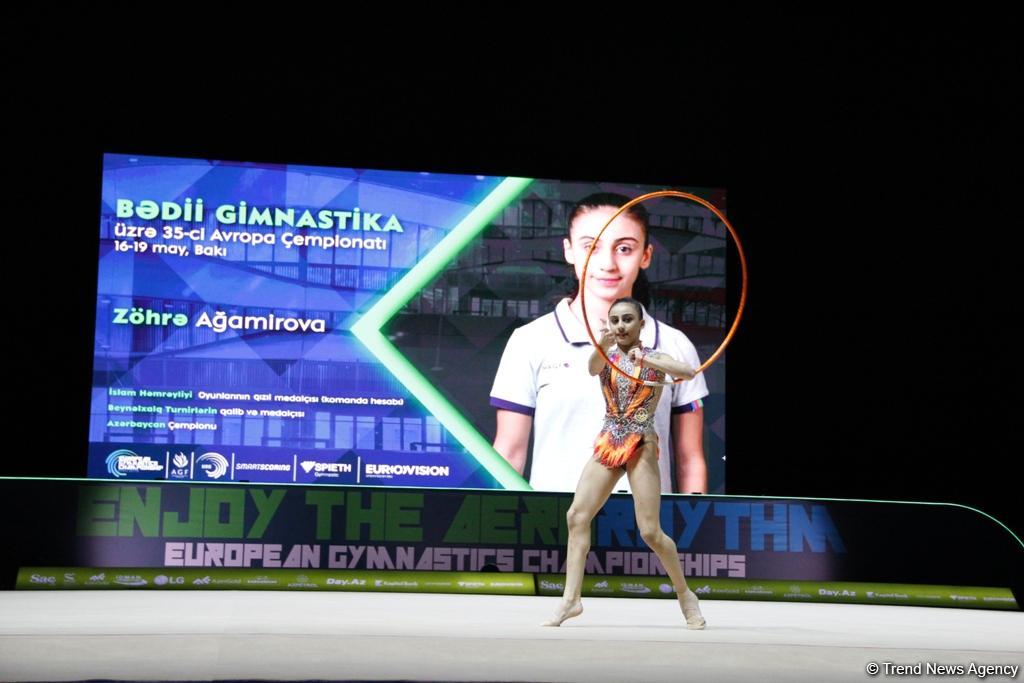 Продолжаются финальные соревнования Чемпионата Европы по художественной гимнастике в Баку (ФОТО)