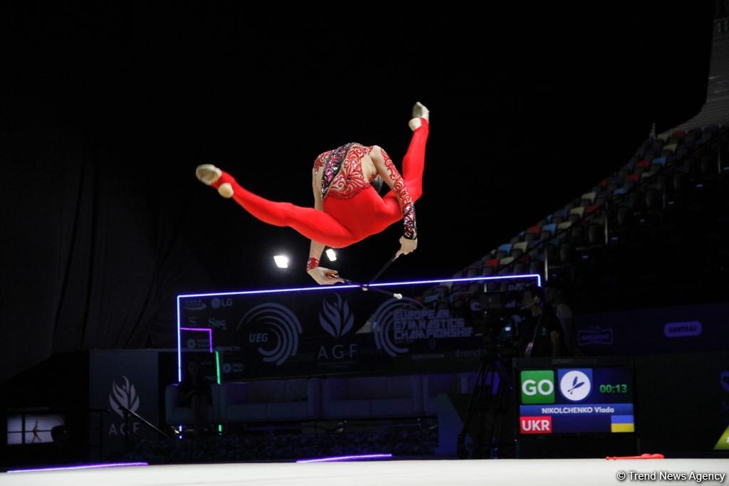 Лучшие моменты финальных соревнований Чемпионата Европы по художественной гимнастике в Баку (ФОТО)