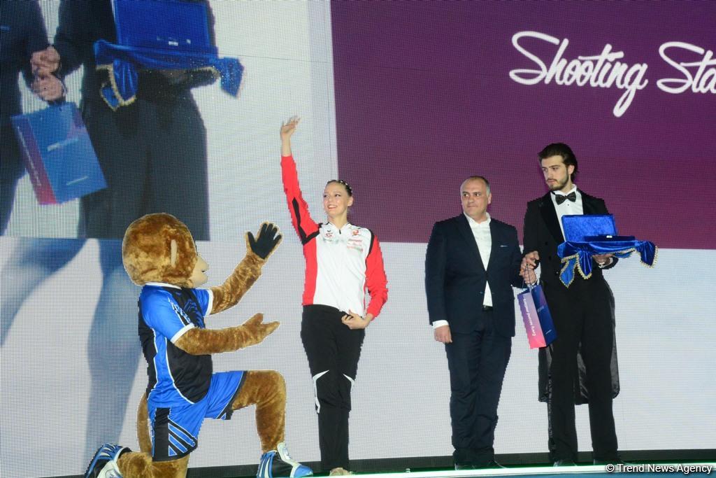 В Баку состоялась церемония награждения победителей Чемпионата Европы по художественной гимнастике в индивидуальной программе (ФОТО)
