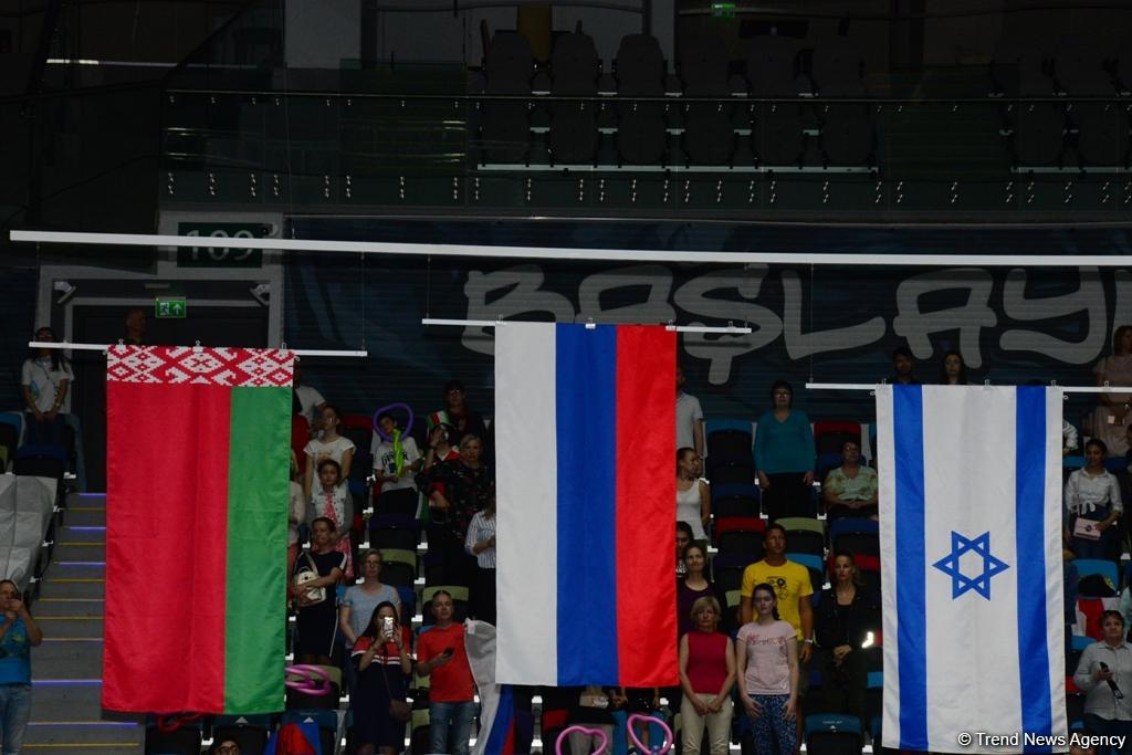 В Баку состоялась церемония награждения победителей Чемпионата Европы по художественной гимнастике в индивидуальной программе (ФОТО)
