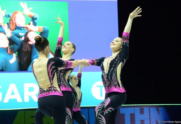 Продолжаются соревнования в рамках второго дня Чемпионата Европы по аэробной гимнастике в Баку (ФОТО)