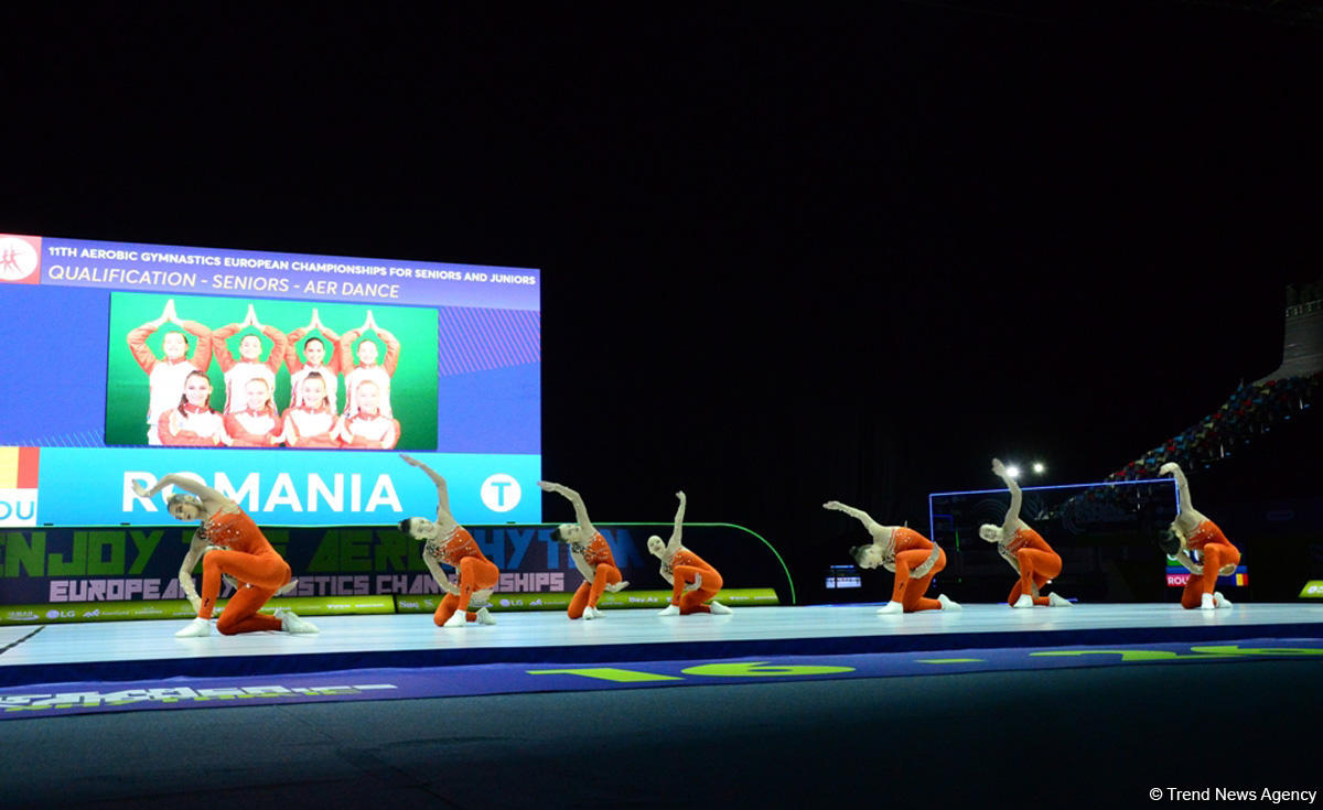 Продолжаются соревнования в рамках второго дня Чемпионата Европы по аэробной гимнастике в Баку (ФОТО)