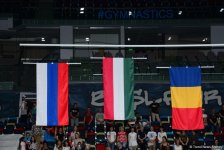В Баку прошла церемония награждения победителей Чемпионата Европы в составах трио, групп и программе аэро-данс (ФОТО)