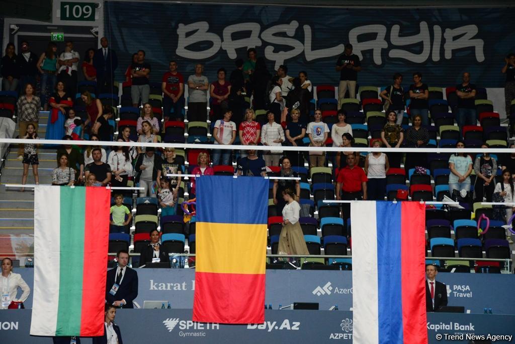 В Баку прошла церемония награждения победителей Чемпионата Европы в составах трио, групп и программе аэро-данс (ФОТО)