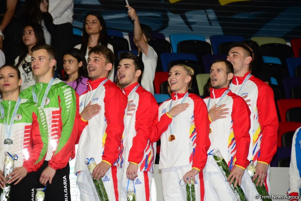 В Баку прошла церемония награждения победителей Чемпионата Европы в составах трио, групп и программе аэро-данс (ФОТО)