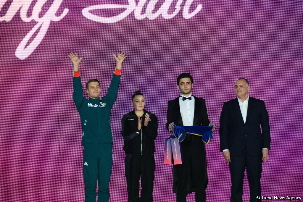 В Баку прошла церемония награждения победителей Чемпионата Европы в составах трио, групп и программе аэро-данс (ФОТО)