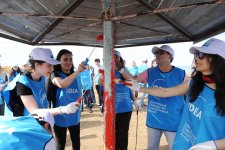 Вице-президент Фонда Гейдара Алиева Лейла Алиева приняла участие в акции по очищению побережья в Бинагадинском районе (ФОТО)