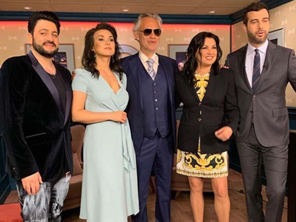 Андреа Бочелли в гостях у Урганта: Юсиф Эйвазов - великий тенор (ВИДЕО)