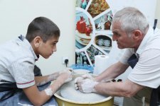 Вице-президент Фонда Гейдара Алиева Лейла Алиева приняла участие на презентации проекта «Поощрение инклюзивного образования посредством традиционного искусства» (ФОТО) (версия 2)