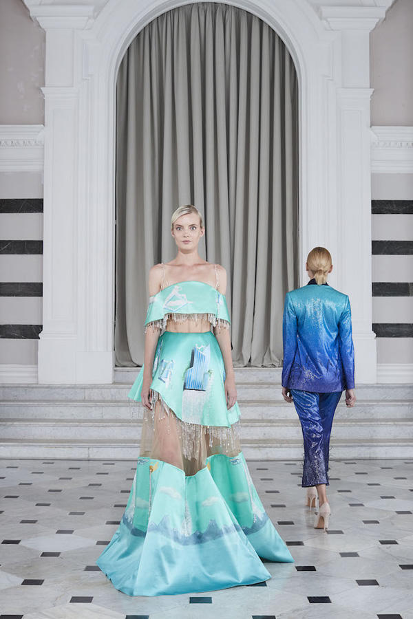Азербайджанский дизайнер из Лондона представила "Висячие сады Вавилона" на Неделе моды в Париже (ФОТО)