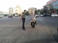Дорожная полиция Ясамальского района продолжает мероприятия по обеспечению безопасности дорожного движения (ФОТО)