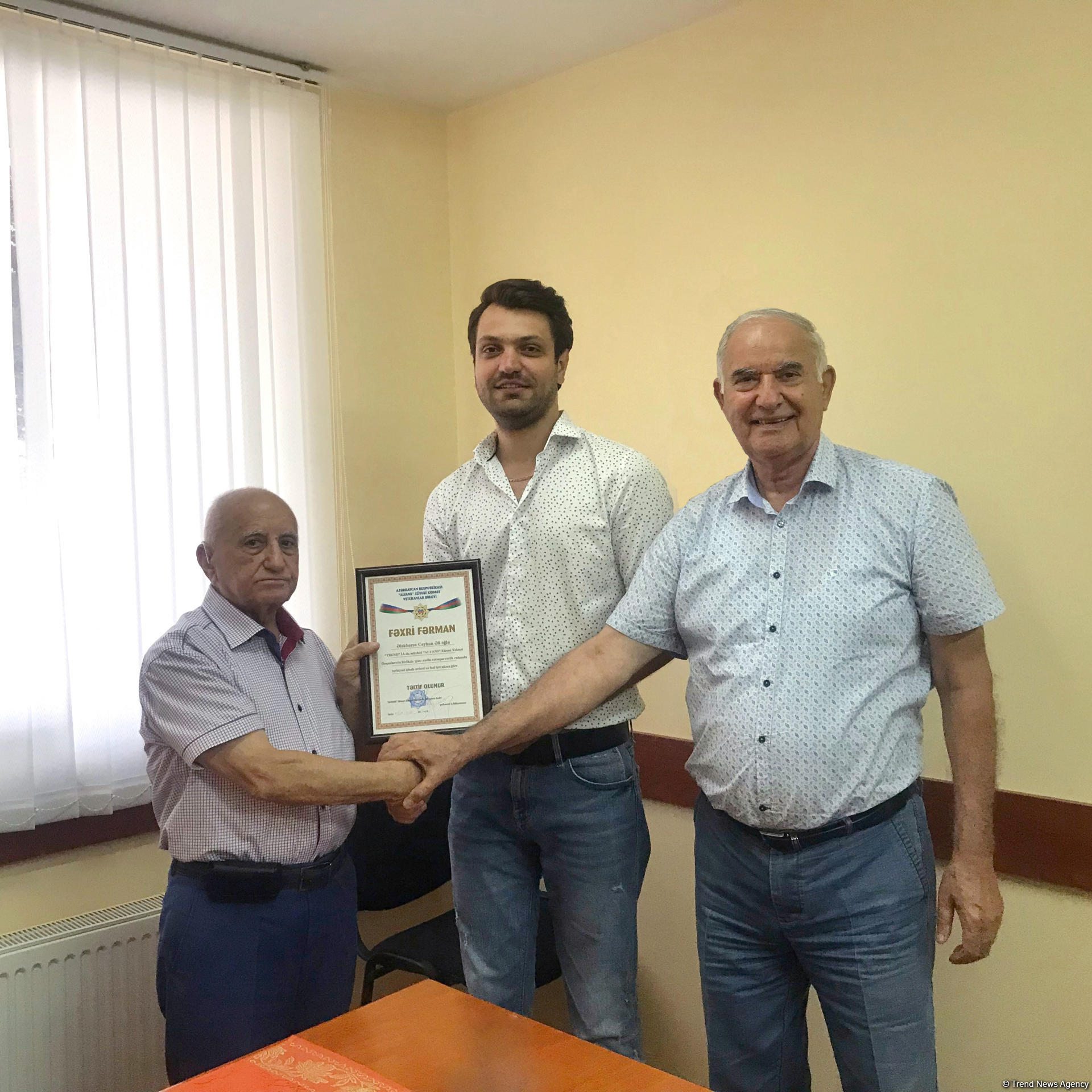 Общество ветеранов спецслужб "Альянс" наградило сотрудника TREND (ФОТO)