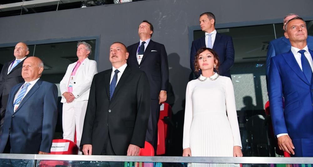 Президент Ильхам Алиев и Первая леди Мехрибан Алиева приняли участие в церемонии торжественного открытия XV Европейского юношеского летнего олимпийского фестиваля (ФОТО) (версия 3)