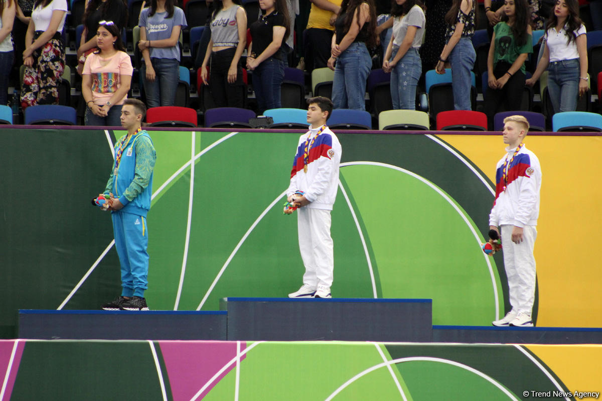 EYOF Baku 2019: Церемония награждения победителей в упражнениях на кольцах и разновысоких брусьях (ФОТО)