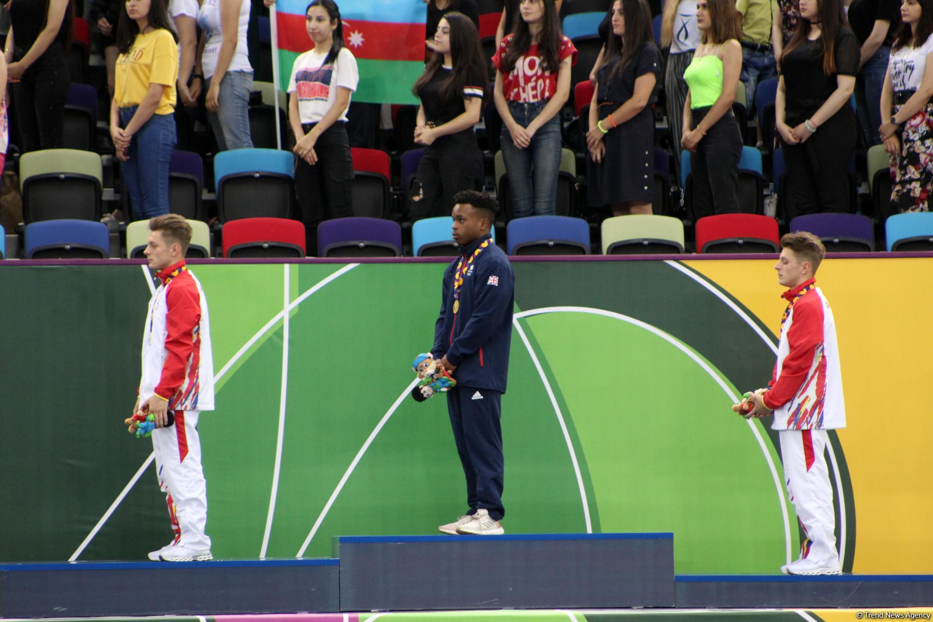 EYOF Baku 2019: Церемония награждения победителей в опорном прыжке и в упражнениях на бревне (ФОТО)
